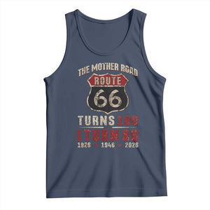 Route Highway 66 Turns 100 I Turn 80 Tank Top Vintage 1946 Road Sign 80th Birthday Gift