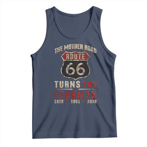 Route Highway 66 Turns 100 I Turn 75 Tank Top Vintage 1951 Road Sign 75th Birthday Gift