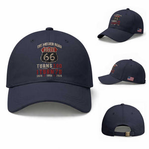 Route Highway 66 Turns 100 I Turn 70 Baseball Cap Vintage 1956 Road Sign 70th Birthday Gift