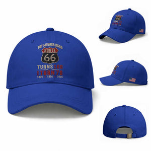 Route Highway 66 Turns 100 I Turn 70 Baseball Cap Vintage 1956 Road Sign 70th Birthday Gift