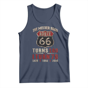 Route Highway 66 Turns 100 I Turn 70 Tank Top Vintage 1956 Road Sign 70th Birthday Gift