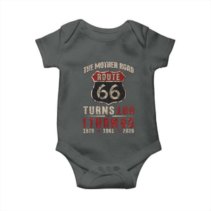 Route Highway 66 Turns 100 I Turn 65 Baby Onesie Vintage 1961 Road Sign 65th Birthday Gift