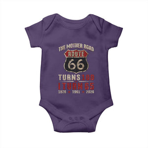 Route Highway 66 Turns 100 I Turn 65 Baby Onesie Vintage 1961 Road Sign 65th Birthday Gift