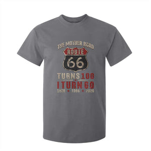 Route Highway 66 Turns 100 I Turn 60 T Shirt For Kid Vintage 1966 Road Sign 60th Birthday Gift
