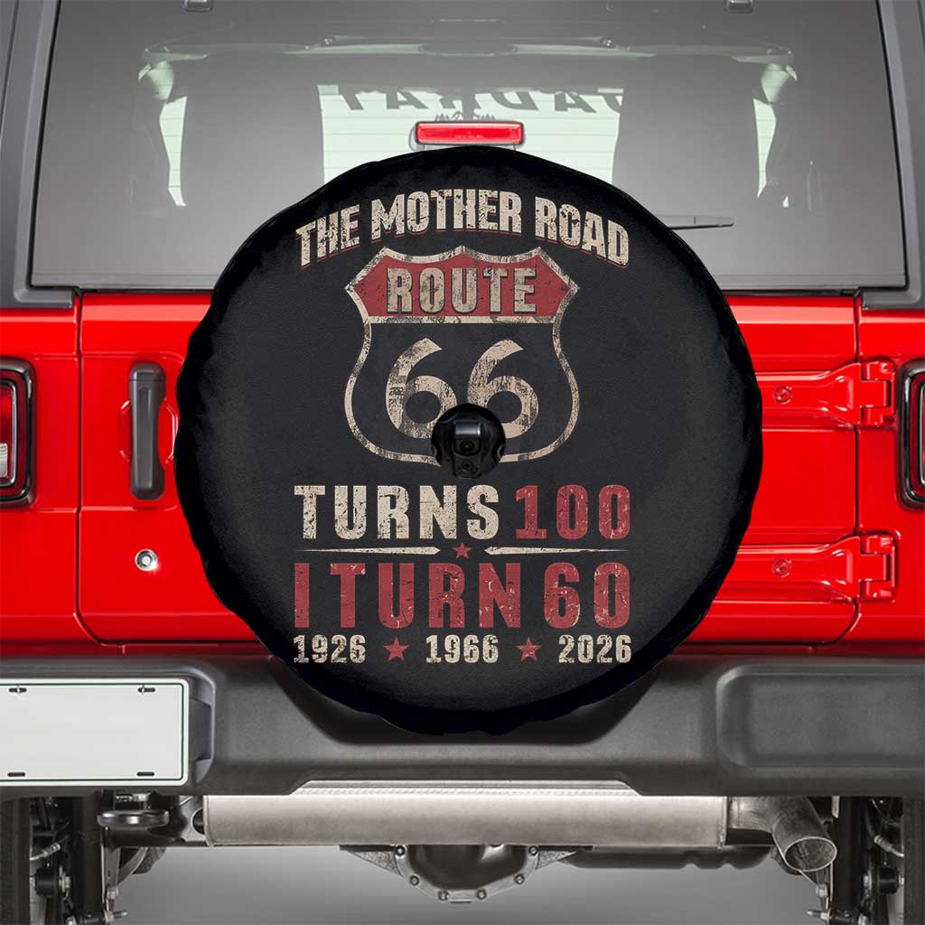 Route Highway 66 Turns 100 I Turn 60 Spare Tire Cover Vintage 1966 Road Sign 60th Birthday Gift