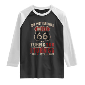 Route Highway 66 Turns 100 I Turn 55 Raglan Shirt Vintage 1971 Road Sign 55th Birthday Gift