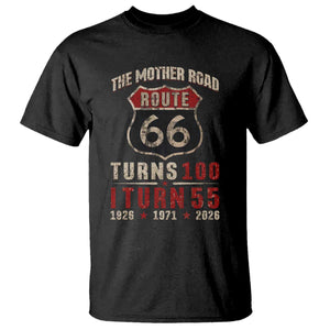 Route Highway 66 Turns 100 I Turn 55 T Shirt Vintage 1971 Road Sign 55th Birthday Gift