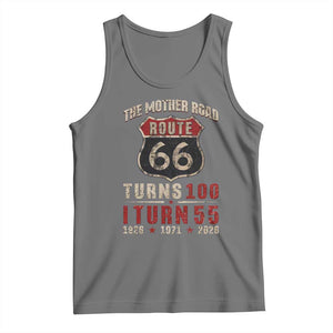 Route Highway 66 Turns 100 I Turn 55 Tank Top Vintage 1971 Road Sign 55th Birthday Gift