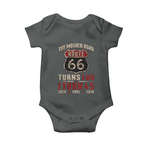 Route Highway 66 Turns 100 I Turn 45 Baby Onesie Vintage 1981 Road Sign 45th Birthday Gift