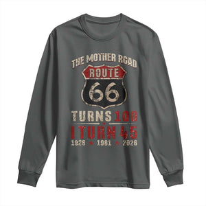 Route Highway 66 Turns 100 I Turn 45 Long Sleeve Shirt Vintage 1981 Road Sign 45th Birthday Gift