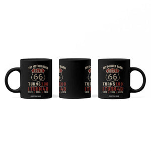 Route Highway 66 Turns 100 I Turn 40 Coffee Mug Vintage 1986 Road Sign 40th Birthday Gift