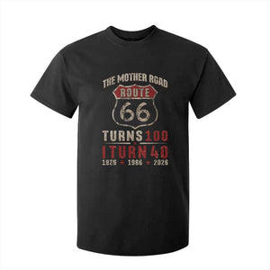 Route Highway 66 Turns 100 I Turn 40 T Shirt For Kid Vintage 1986 Road Sign 40th Birthday Gift