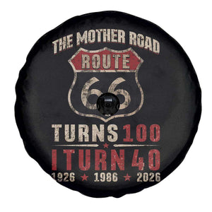 Route Highway 66 Turns 100 I Turn 40 Spare Tire Cover Vintage 1986 Road Sign 40th Birthday Gift