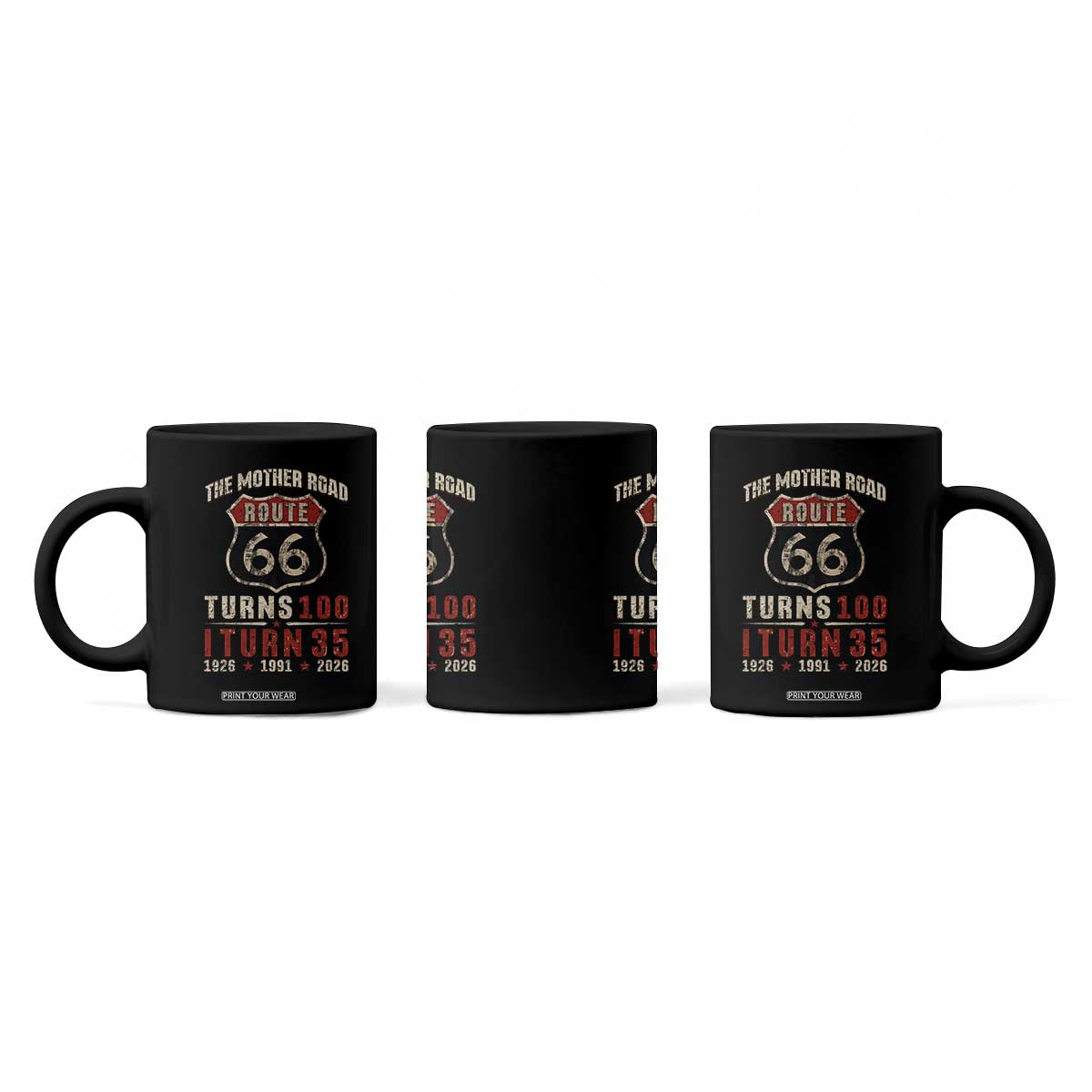 Route Highway 66 Turns 100 I Turn 35 Coffee Mug Vintage 1991 Road Sign 35th Birthday Gift