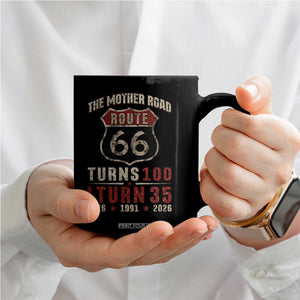 Route Highway 66 Turns 100 I Turn 35 Coffee Mug Vintage 1991 Road Sign 35th Birthday Gift