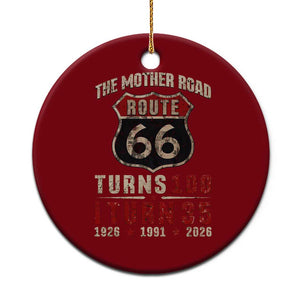 Route Highway 66 Turns 100 I Turn 35 Ceramic Ornament Vintage 1991 Road Sign 35th Birthday Gift