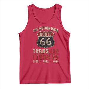 Route Highway 66 Turns 100 I Turn 35 Tank Top Vintage 1991 Road Sign 35th Birthday Gift