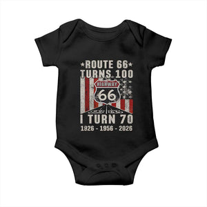 Route Highway 66 Turns 100 I Turn 70 Baby Onesie Vintage 1956 Born American Road Sign 70th Birthday Gift