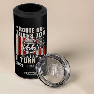 Route Highway 66 Turns 100 I Turn 70 4 in 1 Can Cooler Tumbler Vintage 1956 Born American Road Sign 70th Birthday Gift