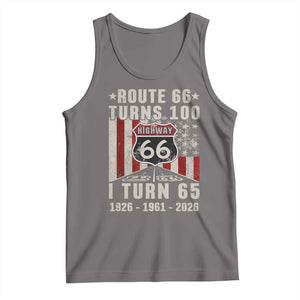 Route Highway 66 Turns 100 I Turn 65 Tank Top Vintage 1961 Born American Road Sign 65th Birthday Gift