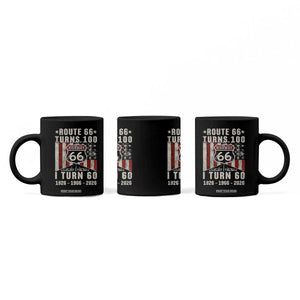 Route Highway 66 Turns 100 I Turn 60 Coffee Mug Vintage 1966 Born American Road Sign 60th Birthday Gift