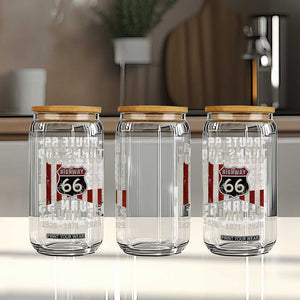 Route Highway 66 Turns 100 I Turn 55 Glass Can Vintage 1971 Born American Road Sign 55th Birthday Gift
