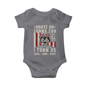 Route Highway 66 Turns 100 I Turn 35 Baby Onesie Vintage 1991 Born American Road Sign 35th Birthday Gift
