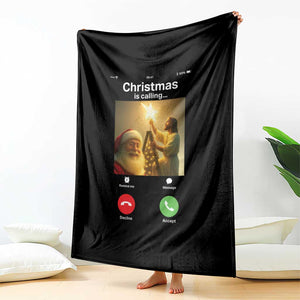 Funny Santa Jesus Video Call Throw Blanket TS14 Print Your Wear