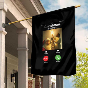 Funny Santa Jesus Video Call Garden Flag TS14 Print Your Wear
