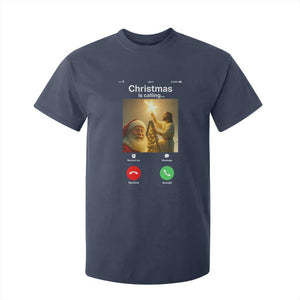 Funny Santa Jesus Video Call T Shirt For Kid TS14 Navy Print Your Wear