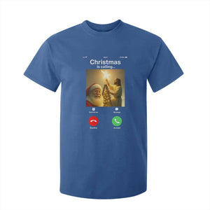 Funny Santa Jesus Video Call T Shirt For Kid TS14 Royal Blue Print Your Wear