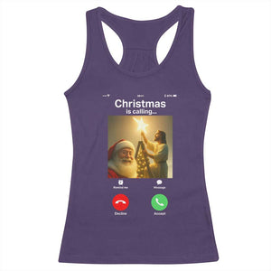 Funny Santa Jesus Video Call Racerback Tank Top TS14 Purple Print Your Wear