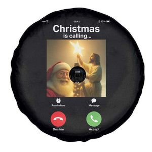 Funny Santa Jesus Video Call Spare Tire Cover TS14 Print Your Wear