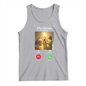 Funny Santa Jesus Video Call Tank Top TS14 Athletic Heather Print Your Wear