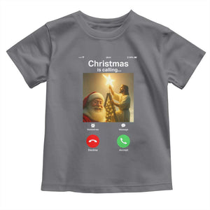 Funny Santa Jesus Video Call Toddler T Shirt TS14 Charcoal Print Your Wear