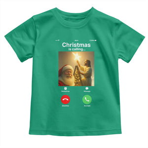 Funny Santa Jesus Video Call Toddler T Shirt TS14 Irish Green Print Your Wear