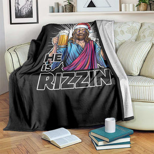 Jesus Christmas Throw Blanket Funny Drinking Beer Xmas Holiday TS14 Print Your Wear