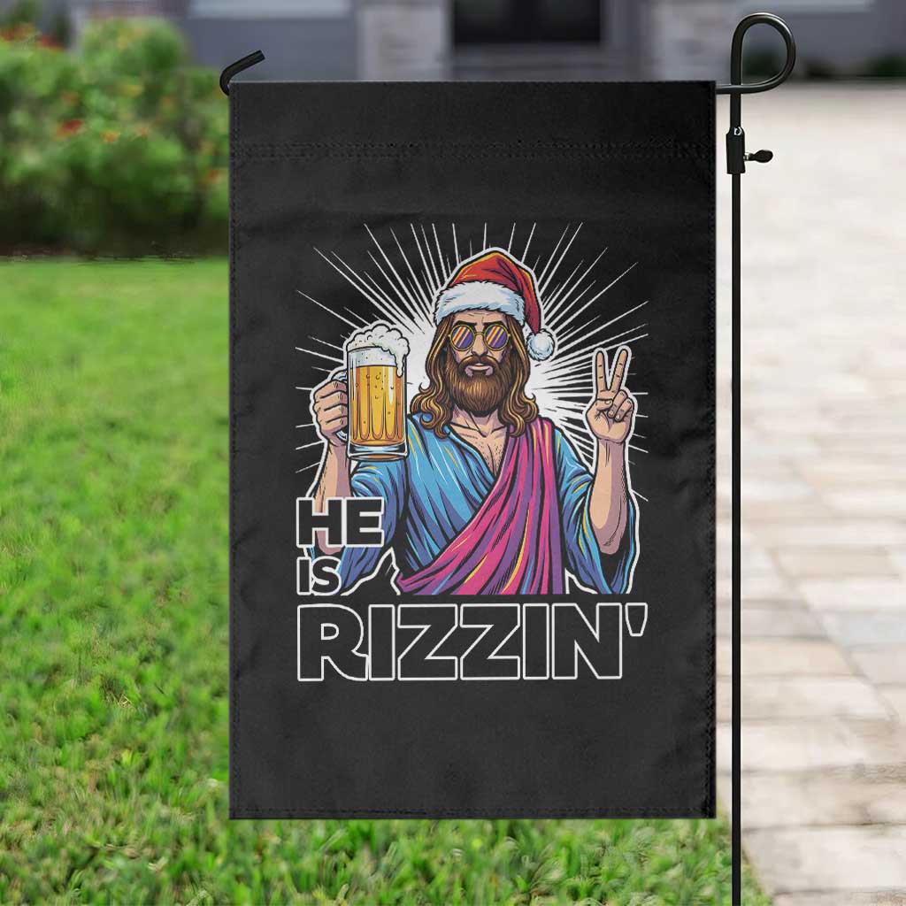 Jesus Christmas Garden Flag Funny Drinking Beer Xmas Holiday TS14 Print Your Wear