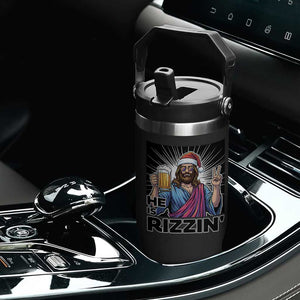Jesus Christmas Flip Straw Tumbler Funny Drinking Beer Xmas Holiday TS14 Print Your Wear