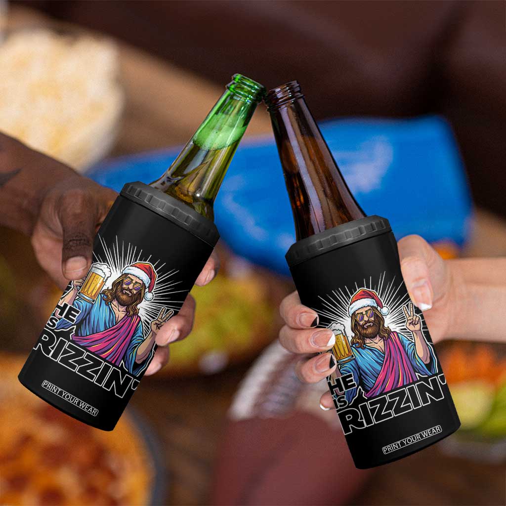 Jesus Christmas 4 in 1 Can Cooler Tumbler Funny Drinking Beer Xmas Holiday TS14 Print Your Wear