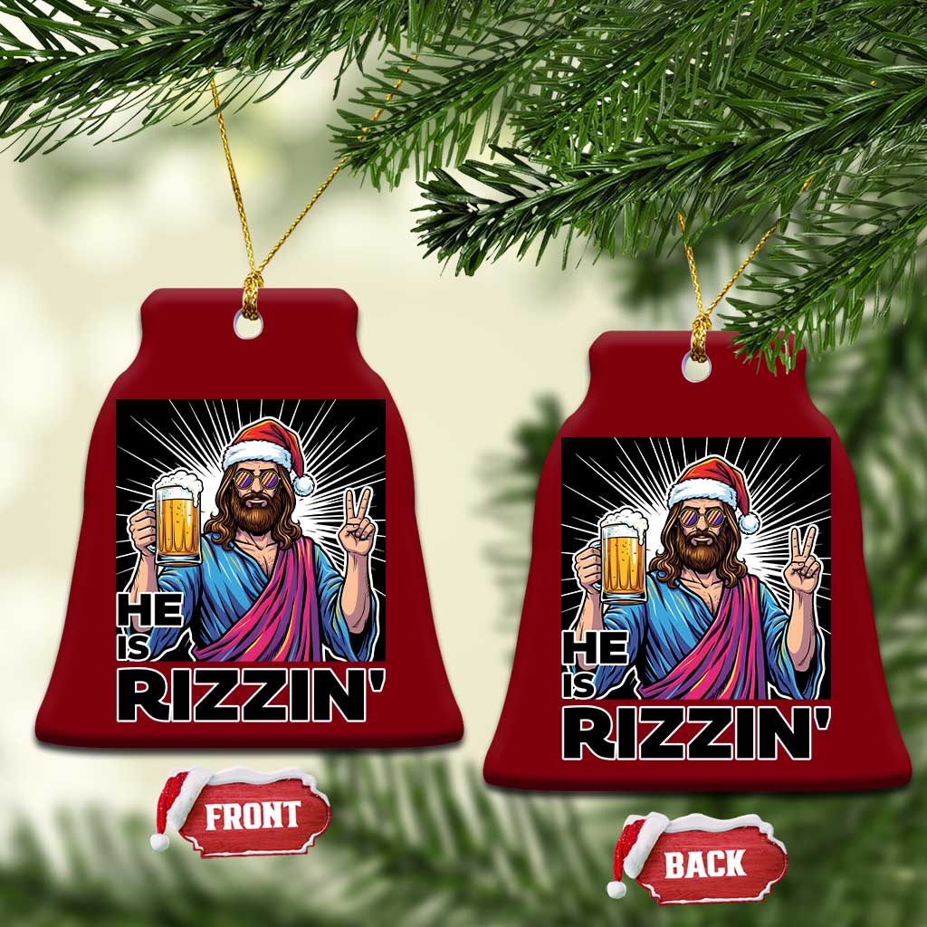 Jesus Xmas Ceramic Ornament Funny Drinking Beer Xmas Holiday TS14 Print Your Wear