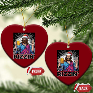 Jesus Xmas Ceramic Ornament Funny Drinking Beer Xmas Holiday TS14 Print Your Wear