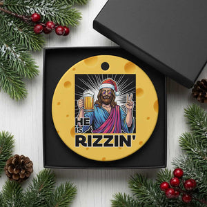 Jesus Xmas Ceramic Ornament Funny Drinking Beer Xmas Holiday TS14 1pc Yellow Cheese Print Your Wear