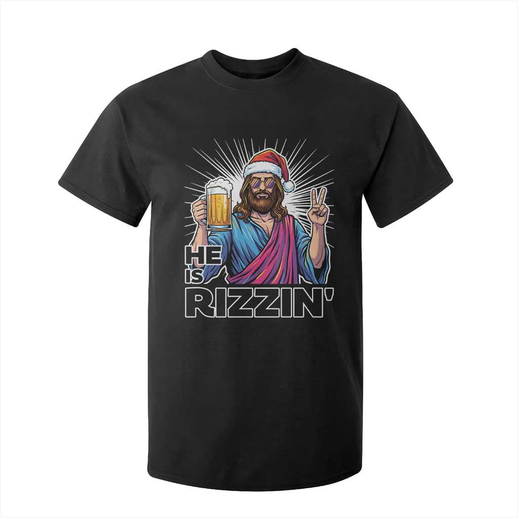 Jesus Christmas T Shirt For Kid Funny Drinking Beer Xmas Holiday TS14 Black Print Your Wear