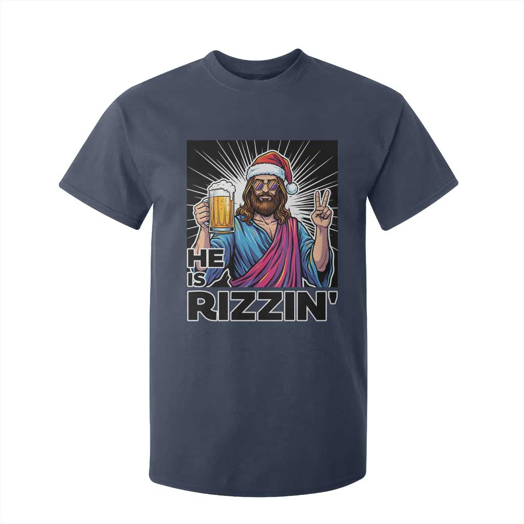 Jesus Christmas T Shirt For Kid Funny Drinking Beer Xmas Holiday TS14 Navy Print Your Wear