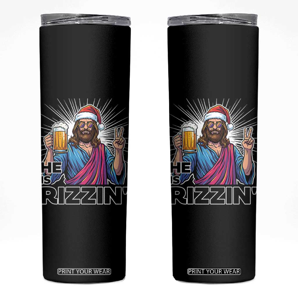 Jesus Christmas Skinny Tumbler Funny Drinking Beer Xmas Holiday TS14 Black Print Your Wear