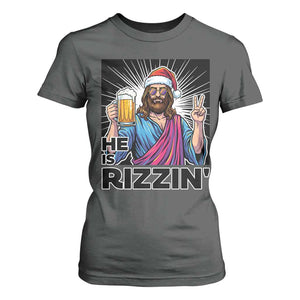 Jesus Christmas T Shirt For Women Funny Drinking Beer Xmas Holiday TS14 Dark Heather Print Your Wear