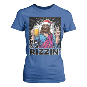 Jesus Christmas T Shirt For Women Funny Drinking Beer Xmas Holiday TS14 Royal Blue Print Your Wear