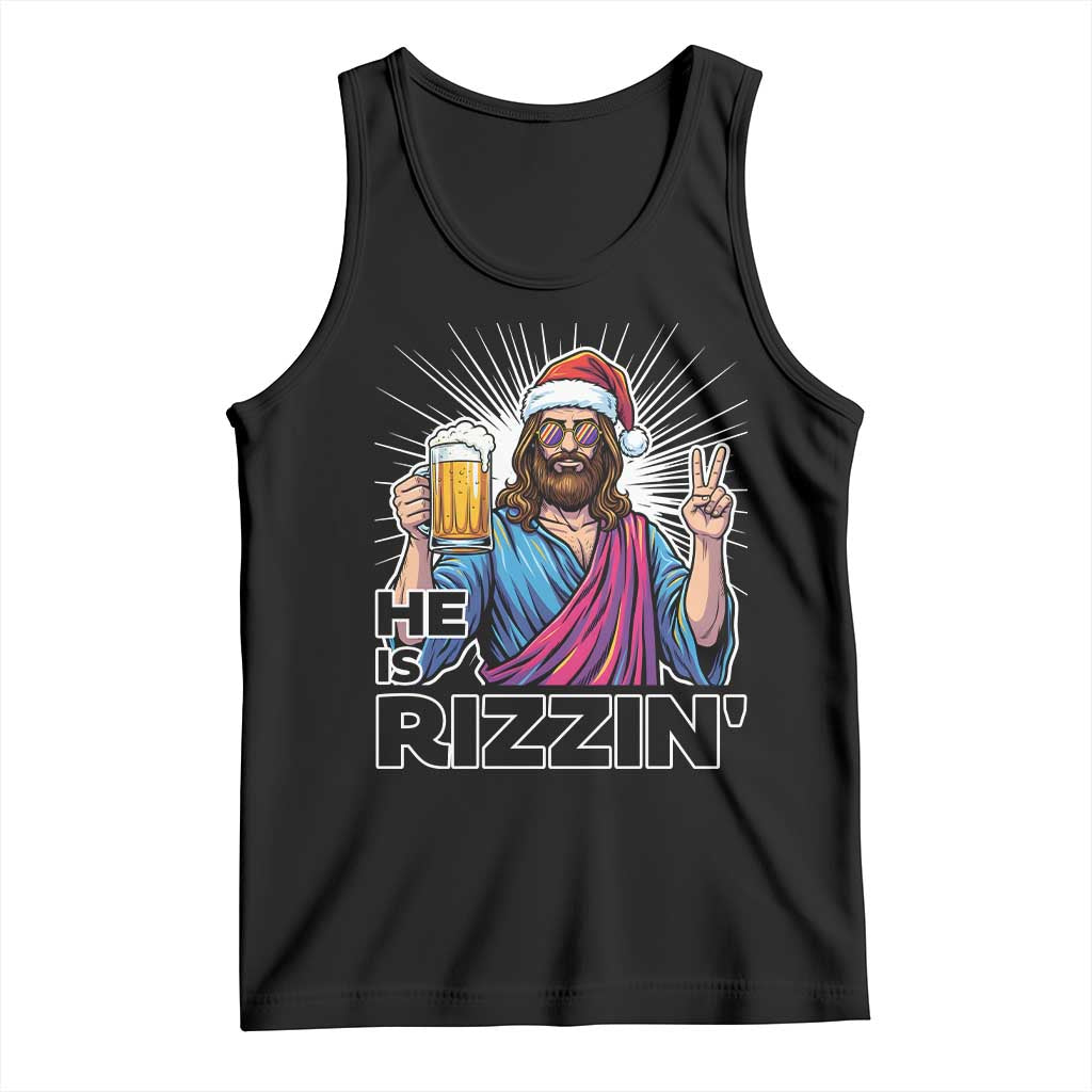 Jesus Christmas Tank Top Funny Drinking Beer Xmas Holiday TS14 Black Print Your Wear