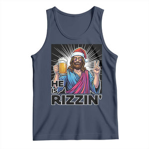 Jesus Christmas Tank Top Funny Drinking Beer Xmas Holiday TS14 Navy Print Your Wear